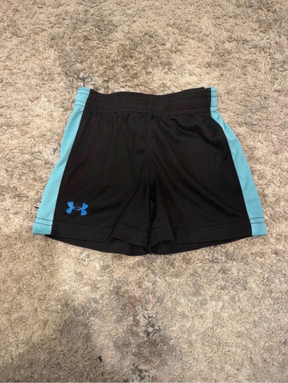 Under Armour Black Shorts with Light Blue Side Panels